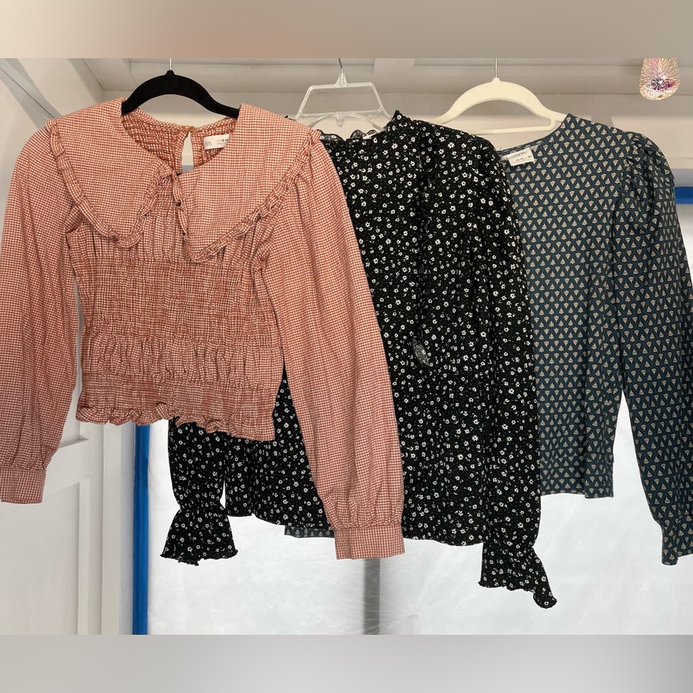 Zara Girls Long Sleeve Shirts 3